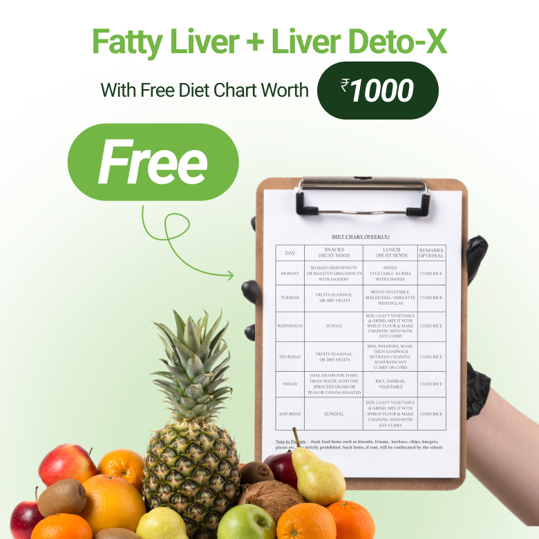 Say goodbye to fatty liver in few weeks + diet chart + doctor consultation ( FREE) - Pack of 4